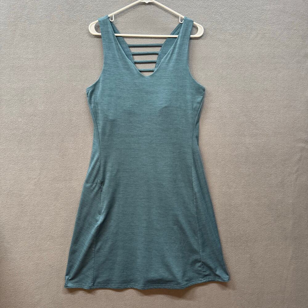 Toad Co SMU Tech Tomboy Tank Dress Womens L‎ Shelf Bra Sporty Athletic Teal